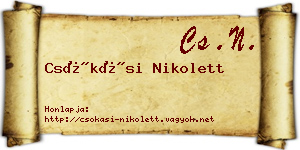 Csókási Nikolett névjegykártya