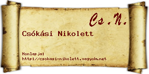 Csókási Nikolett névjegykártya